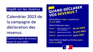 Déclaration des revenus de 2022 : le calendrier 2023